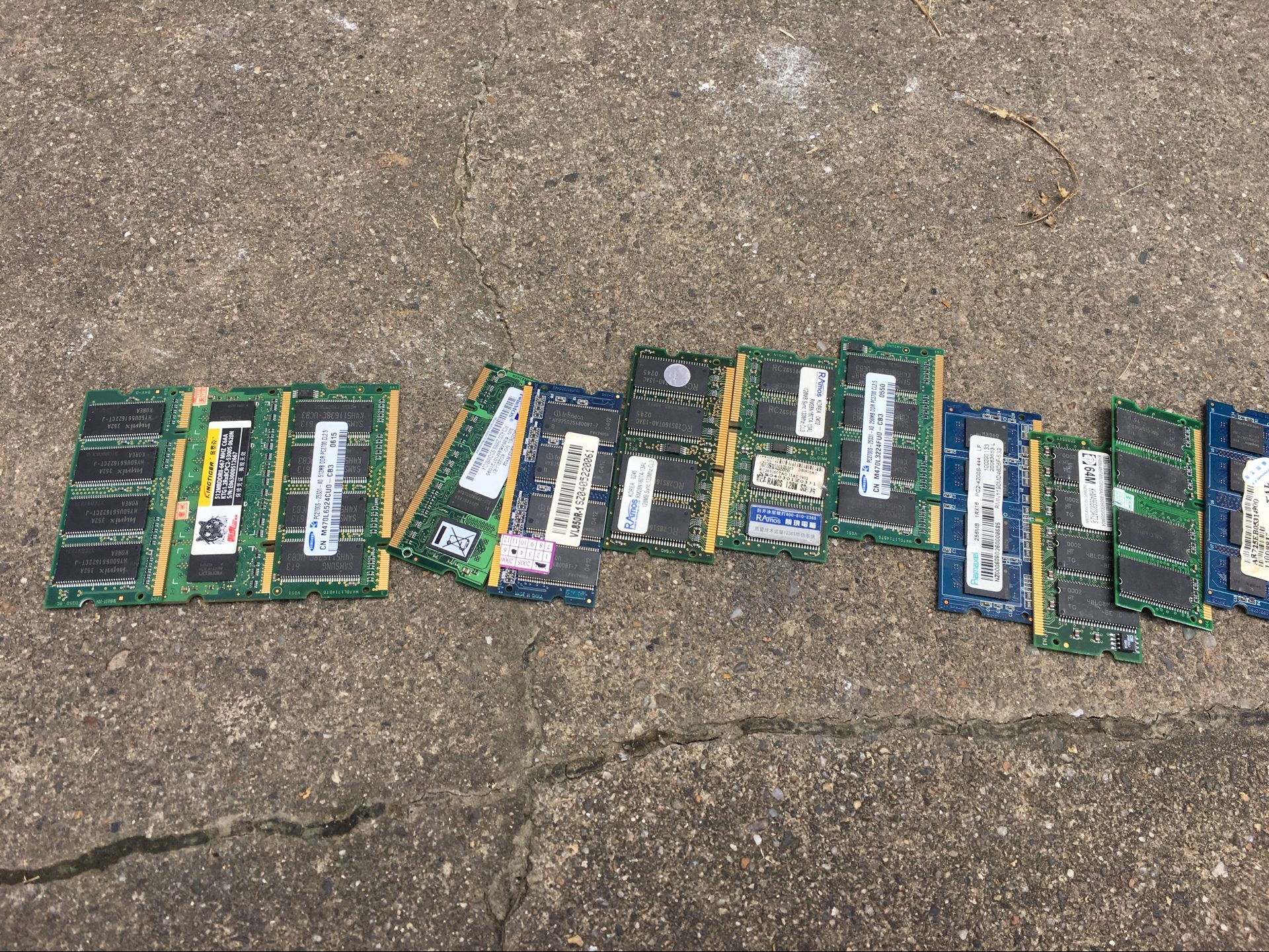 报废内存条 DDR1 DDR2 DDR3 充数内存 坏笔记本内存坏台式机内存