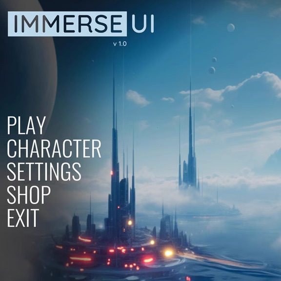 UE5虚幻5 Immerse UI 3D Main Menu 动画3D菜单系统蓝图