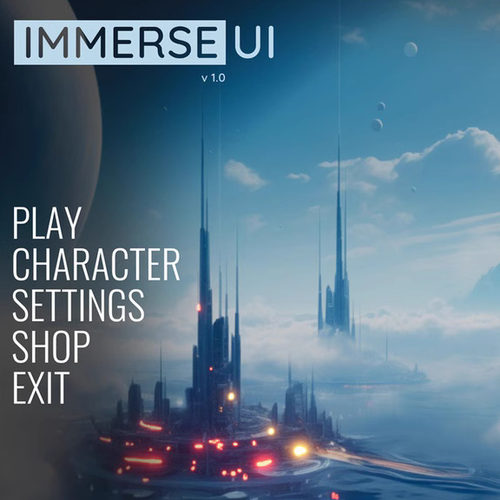 UE5虚幻5 Immerse UI 3D Main Menu 动画3D菜单系统蓝图