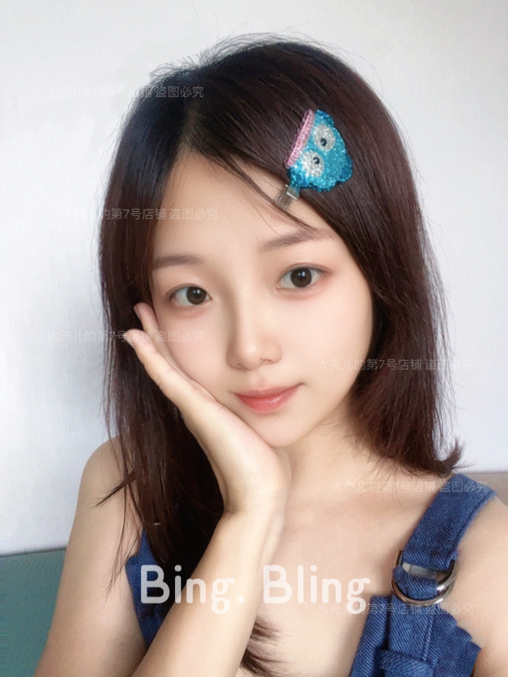 大壳儿饰品小丑鱼刘海发夹无痕可爱卡通少女发饰水钻边夹bb夹