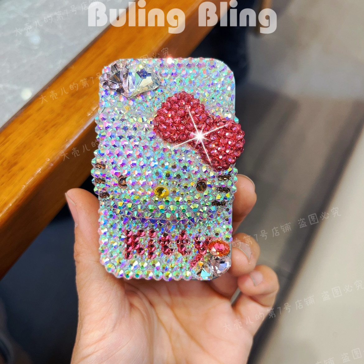 定制随身携带耳饰盒牙线盒多功能kt猫水钻饰品盒药品分装盒棉签盒