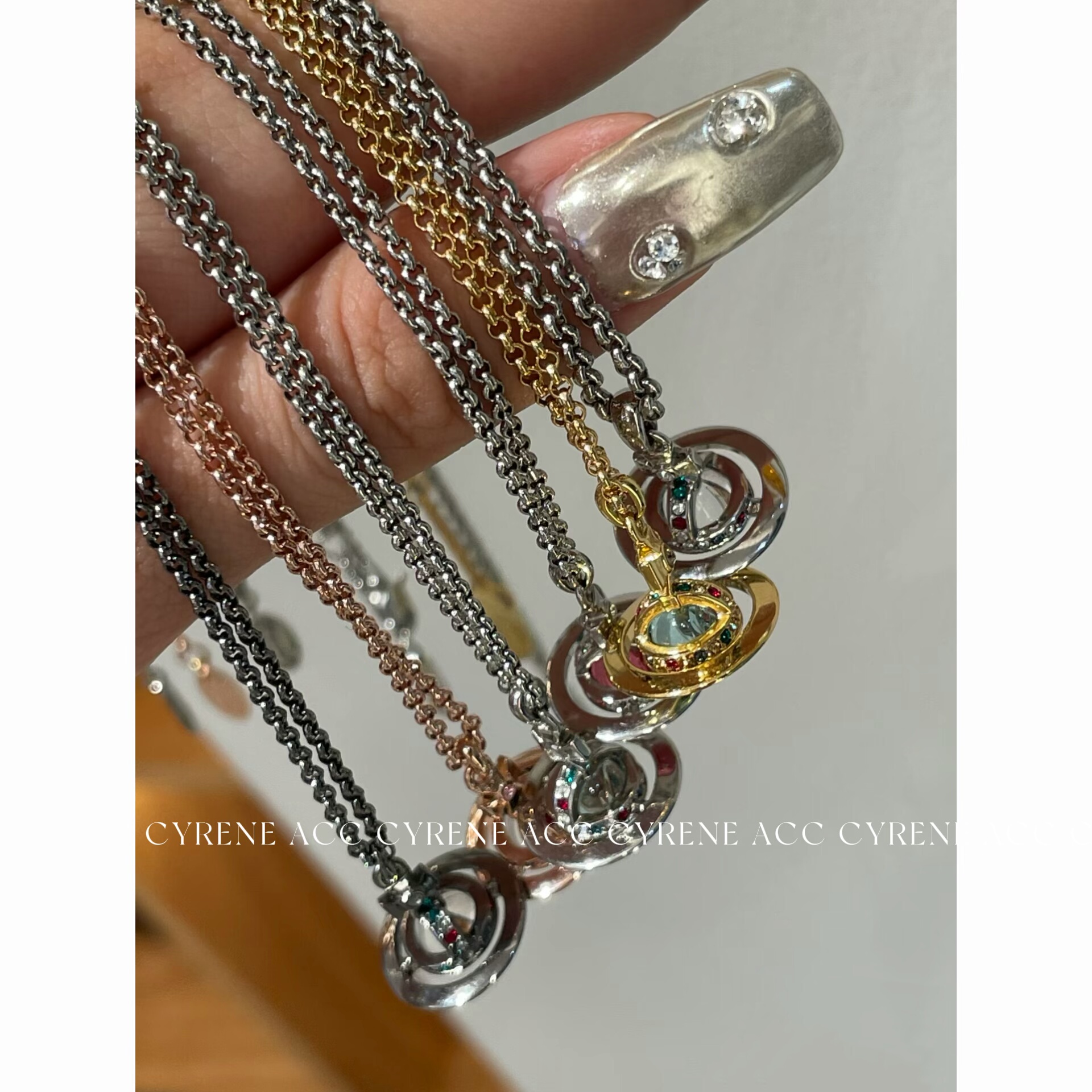 【orb小号迷你项链】6mm直径冰川蓝项链女薄荷绿锁骨链高级小众