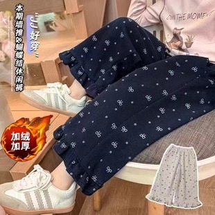 【加绒/不加绒】女童裤子春秋冬款儿童时髦休闲裤宝宝直筒阔腿裤