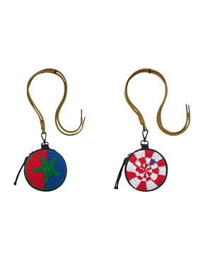 PIET Crochet Checked Coin Bag针织格子刺绣创意多功能迷你包