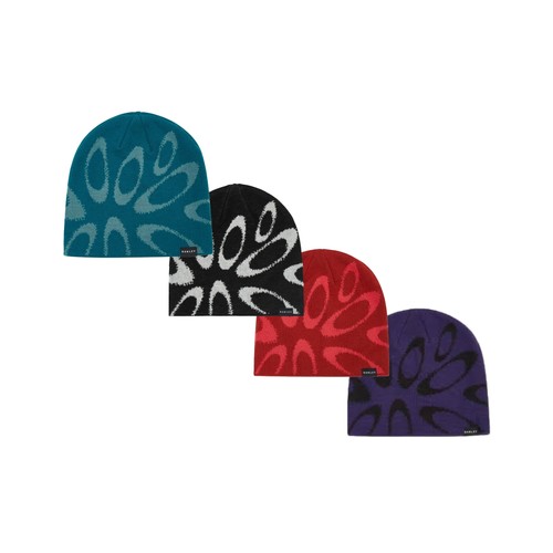 欧克利提花椭圆图形无檐针织冷帽