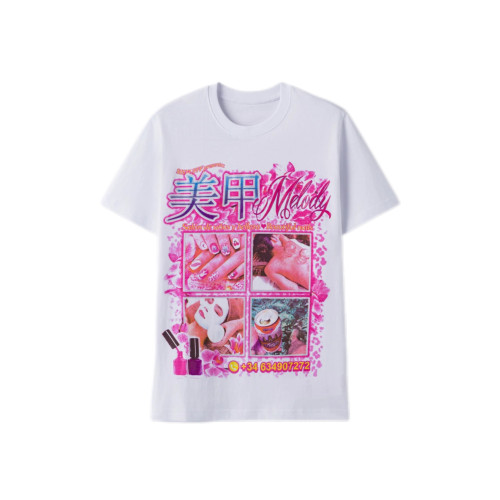 SSSTUFFF美甲美妆亮片纯棉T恤