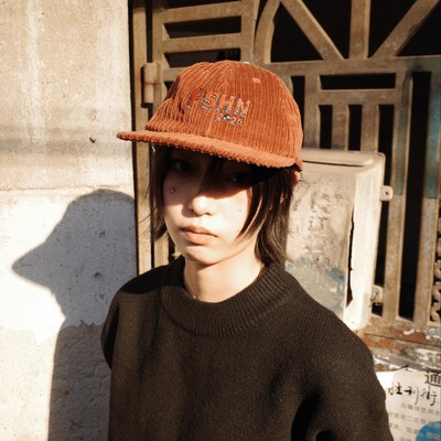 PuffFrog Cord 6 Panel Hat FSHN联名街舞赛事周边灯芯绒平檐帽