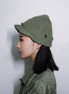 Kangol Sliced Peak Beanie袋鼠新款正反戴无檐冷帽针织帽毛线帽