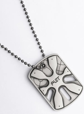 Piet x Oakley Dog Tag Antique Silver 金属浅浮雕哑光银色项链
