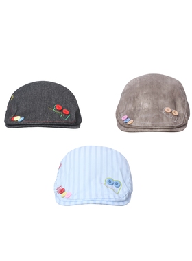 PuffFrog Cotton Denim Cap丹宁纽扣鸭舌帽男女牛仔贝雷帽