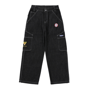 牛仔长裤 PuffFrog Pants泡芙蛙赤耳原牛刺绣工装 Denim Workwear