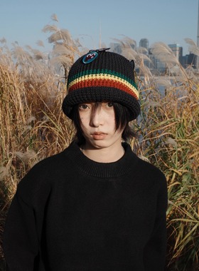 PuffFrog Badge Rolled Beanie 徽章卷边冷帽保暖针织毛线帽