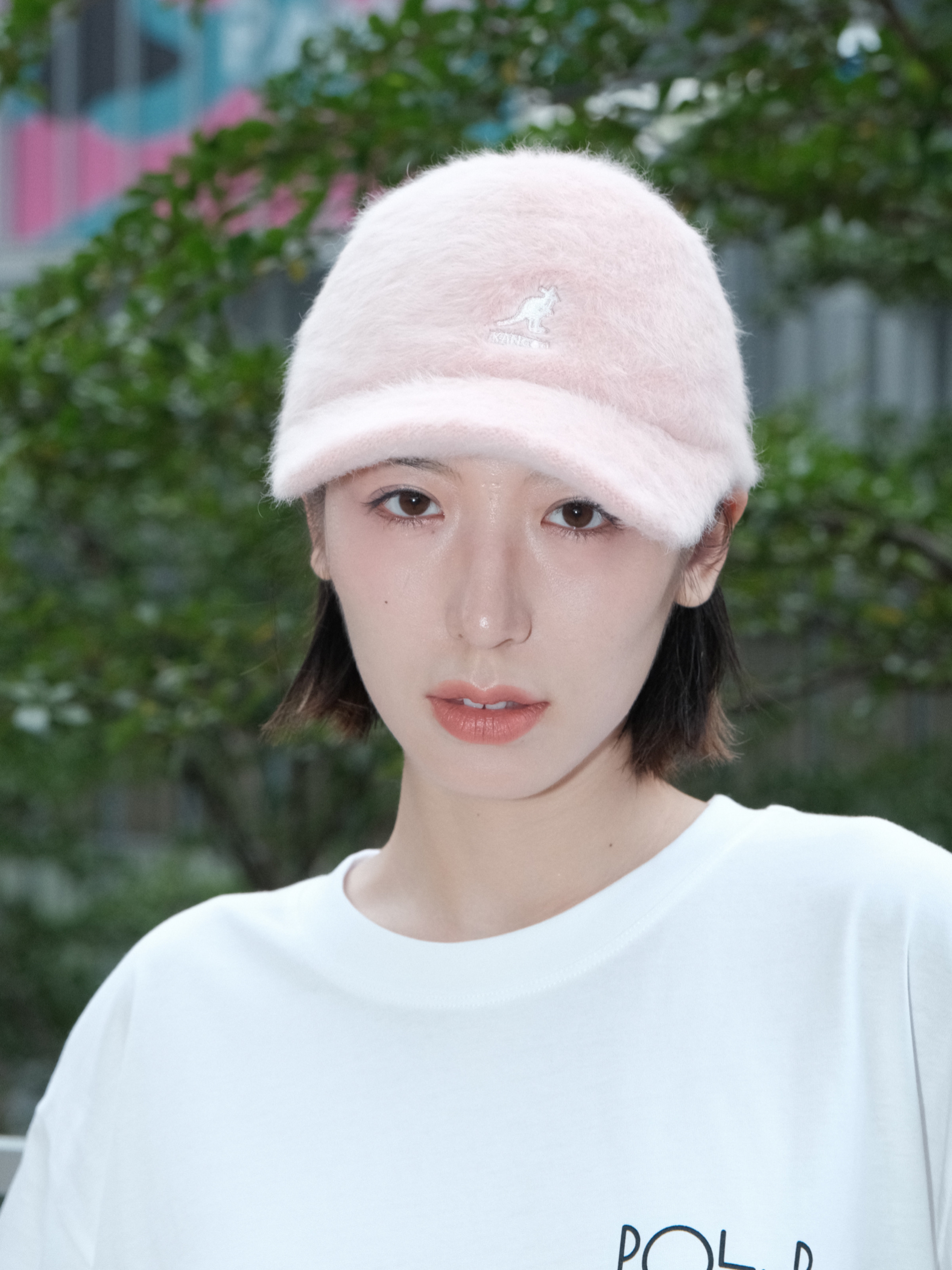 kangol弯檐毛绒绒棒球帽