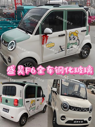 盛昊F6钢化玻璃雷迈电动四轮车前挡风玻璃后档三角侧门钢化玻璃