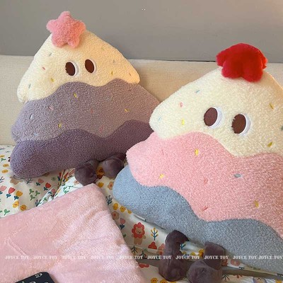 沙发抱枕小毯子二合一被子