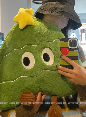 新款圣诞树抱枕沙发圣诞节摆件装饰娃娃公仔靠垫飘窗布置女生礼物