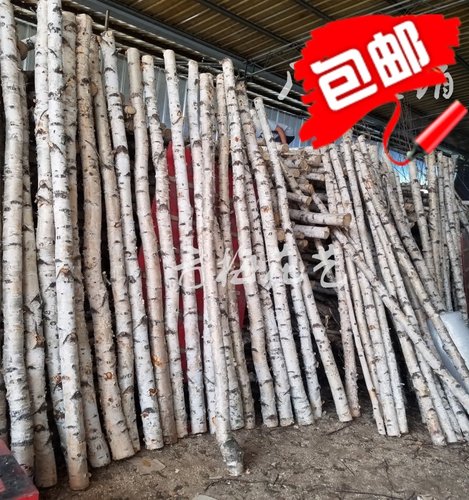 原木隔断婚庆拱门舞台商场白桦树