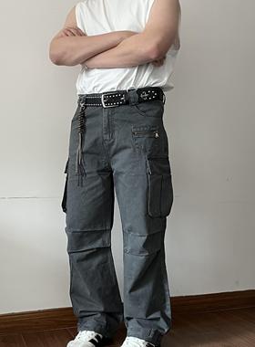 Lifenotes伞兵cleanfit工装裤拉链口袋美式复古做旧伞兵裤