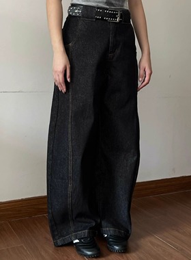 Lifenotes美式弯刀baggy香蕉牛仔裤廓形解构原牛复古cleanfit宽松