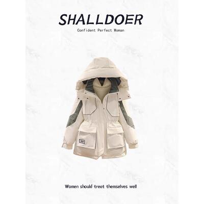 派克服女加绒加厚2025年新款冬季爆款宽松棉服棉袄冲锋衣女士外套