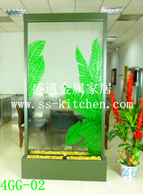 背景墙欧式风瀑布隔断流水摆件