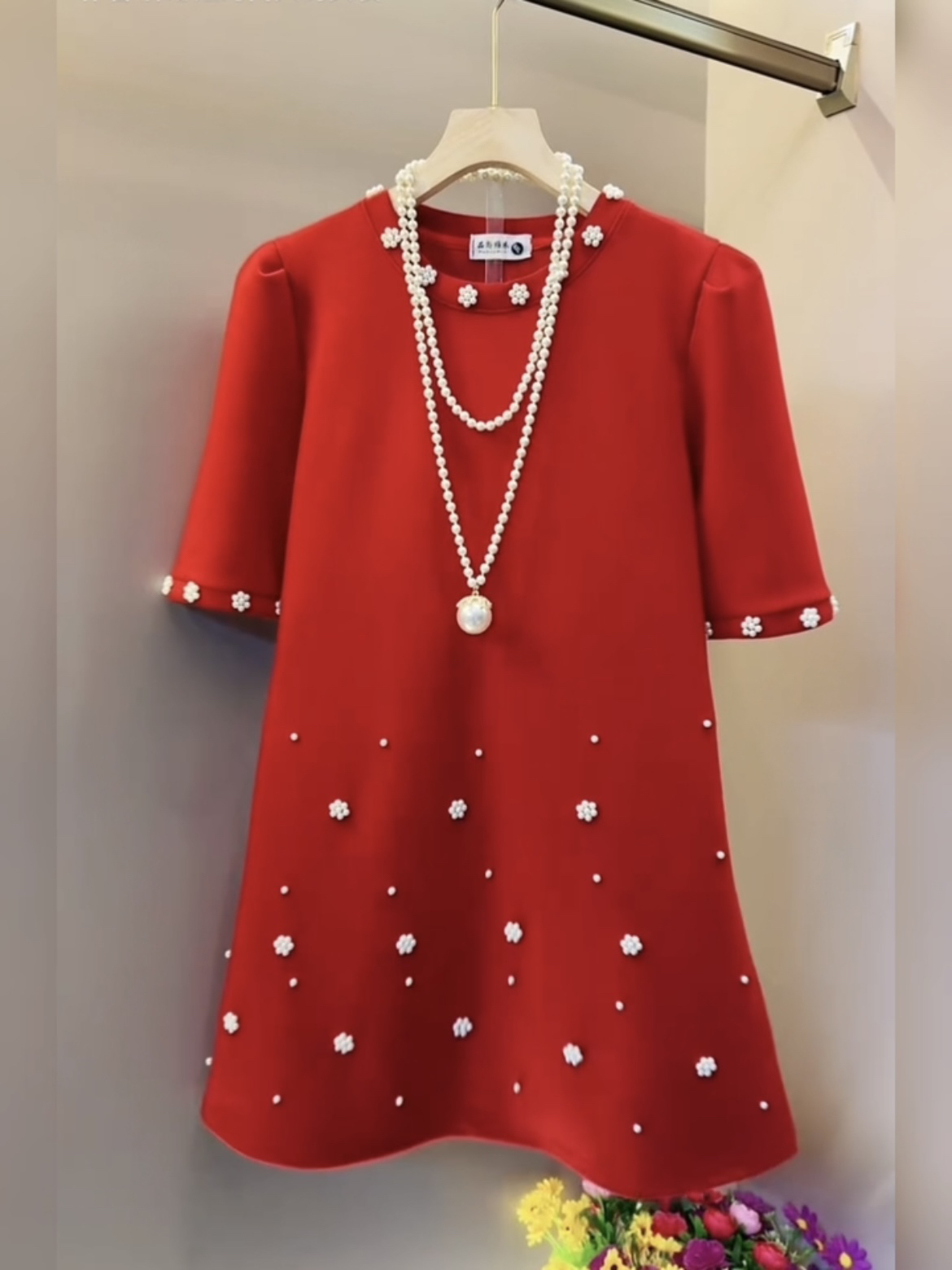 秋冬大码重工钉珠宽松打底衫女遮肉显瘦洋气减龄上衣内搭外穿T恤