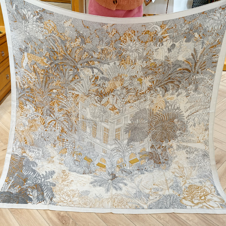 高档真丝羊毛140大方巾时尚百搭