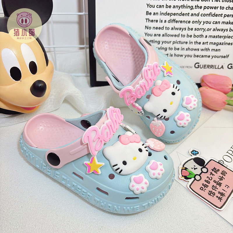 女童可爱洞洞鞋幼儿童女孩宝宝小孩室内家居拖鞋浴室洗澡夏季夏天