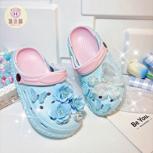 女童高颜值时尚拖鞋儿童洞洞鞋女孩2026新款可外穿洋气公主鞋女夏