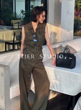 TTIER |【西西里午后】双口袋100%亚麻马甲+裤子MSL023
