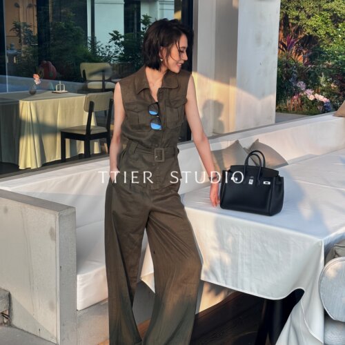 TTIER |【西西里午后】双口袋100%亚麻马甲+裤子MSL023