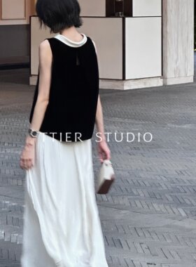 TTIER｜【星绫柔奢】设计师款夏新款36桑蚕丝64醋酸半身裙MS338