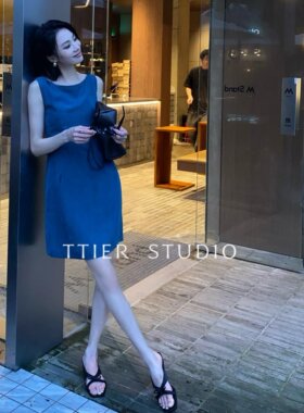 TTIER | 【时光絮语】夏新款100桑蚕丝香云纱修身型连衣裙MS428