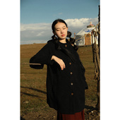 玲珑纱钻石纹 云栖橪高克重重磅玲珑纱钻石纹加密连帽大衣