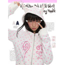 BETWEENAND 双拉链外套秋冬设计感上衣卫衣女 连帽闪粉小恶魔修身