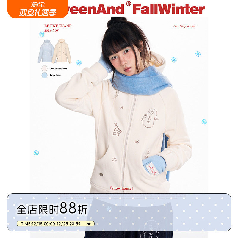 冬季原创雪人卫衣外套