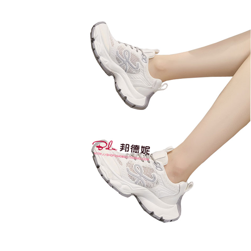 老爹鞋增高透气薄款系带