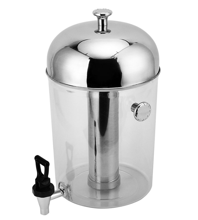 果汁鼎自助餐饮料机商用透明PC桶8升果汁桶饮料桶带水龙头配件