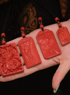 安之朱砂 关公关二爷吊坠 关羽义薄云天 忠义千秋挂坠男女