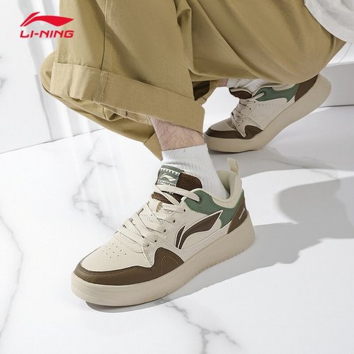 李宁行初男板鞋2025春季新款潮流百搭平底休闲鞋子男士低帮休闲鞋