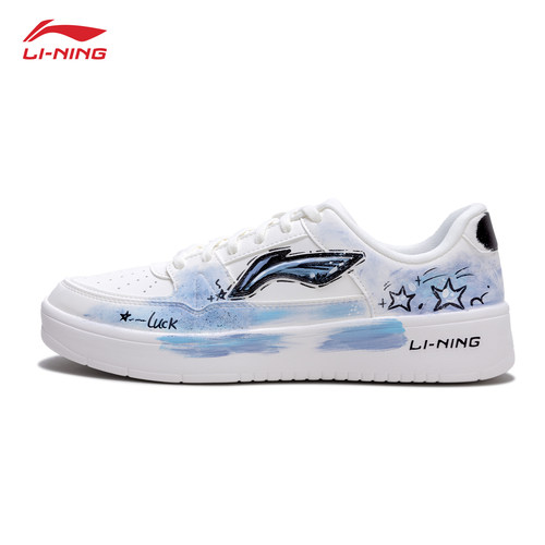 李宁板鞋男鞋涂鸦定制星澜幻梦手绘2025冬季新款休闲鞋低帮运动鞋