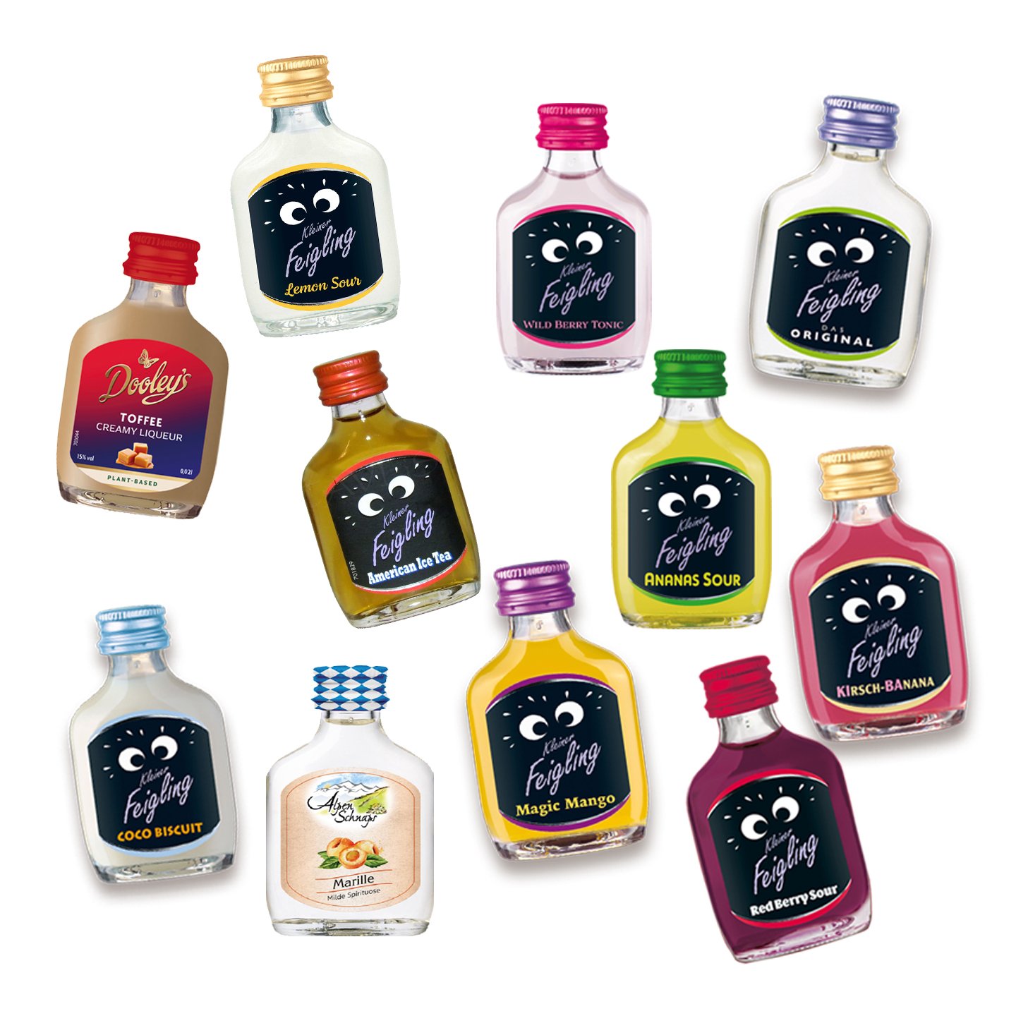 德国进口碧茵胆小鬼女士甜酒及阿尔本力娇酒11种口味酒版组合洋酒