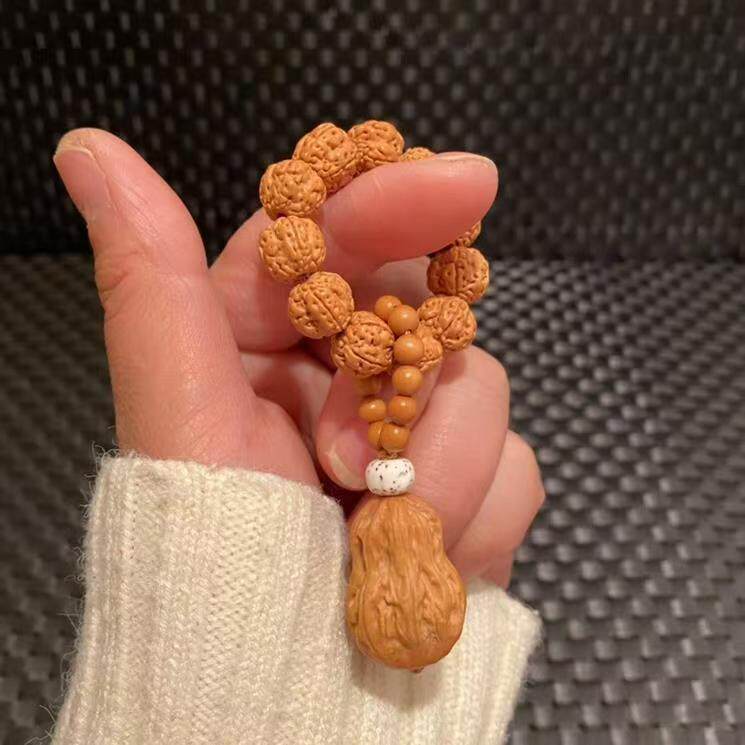 文玩橄榄核跑环精致金刚菩提野生核桃花生葫芦吊坠小手捻把件批发