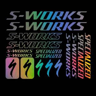 Sworks自行车贴纸车架闪电山地车公路diy个性反光雕刻镂空转印DIY
