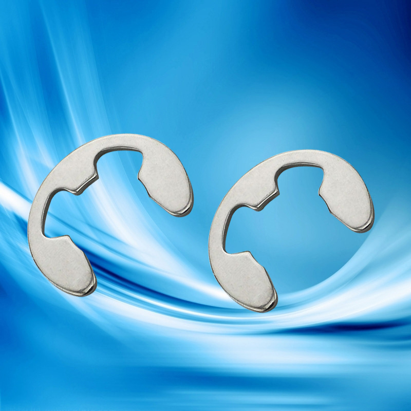 304不锈钢卡簧开口挡圈卡簧片e型卡扣卡环M1.2M2M3M4M5M6M7M8-M15