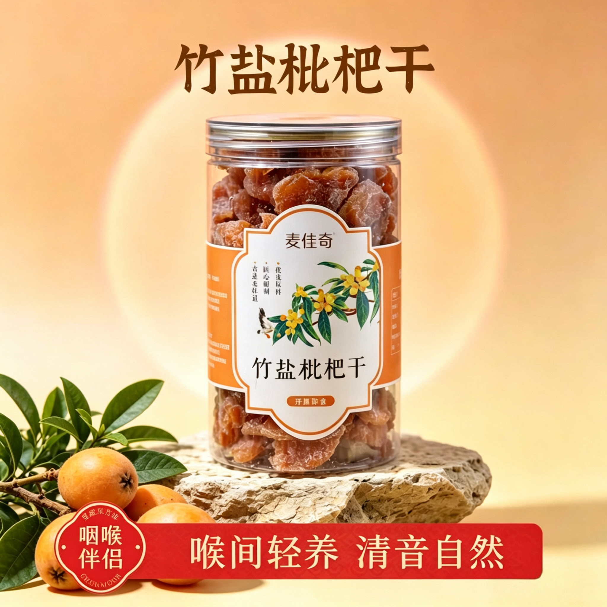 竹盐枇杷干无添加去核琵琶正宗特级清润养声老师广东特产换季常备