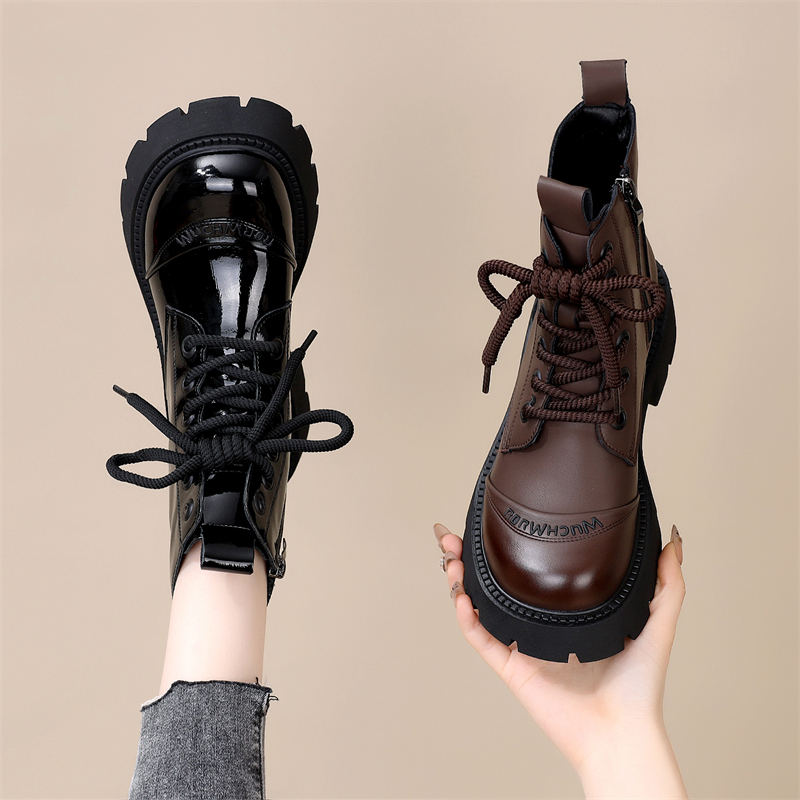 机车马丁靴厚底时尚显脚小短靴