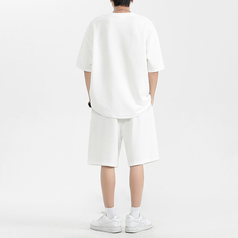 印花青少年冰丝篮球服套装男夏潮流帅气短袖套装A155-YXTZ02-TP49,男装休闲套装,电商A155-1