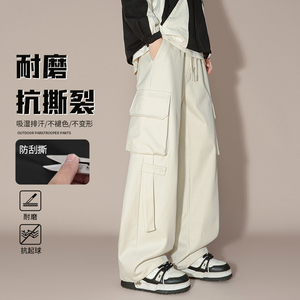 工装裤男美式潮牌春季多口袋休闲宽松直筒裤男生 A155-WD213-TP54图片