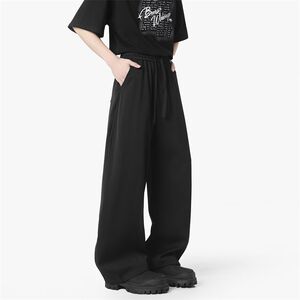 弯刀小西裤长裤宽松拖地裤休闲半松紧腰围男裤子 A155-DPK02-TP48图片